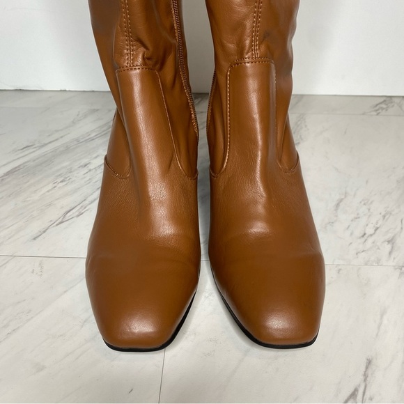 Franco Sarto Talfer Brown Faux Leather Tall Heeled Boot 11M - Picture 12 of 16
